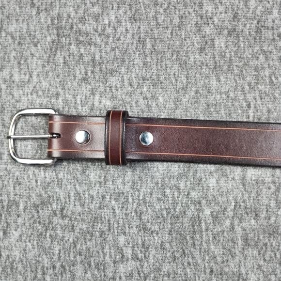 Handmade Latigo Leather Belt Men 33 Brown Heavy Duty Artisan Heritage Utility - Picture 4 of 10